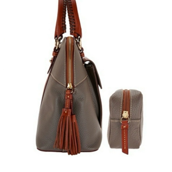 New. Never used. Dooney and Bourke grey
Aubrey Satchel w/ accessories - Picture 12 of 12